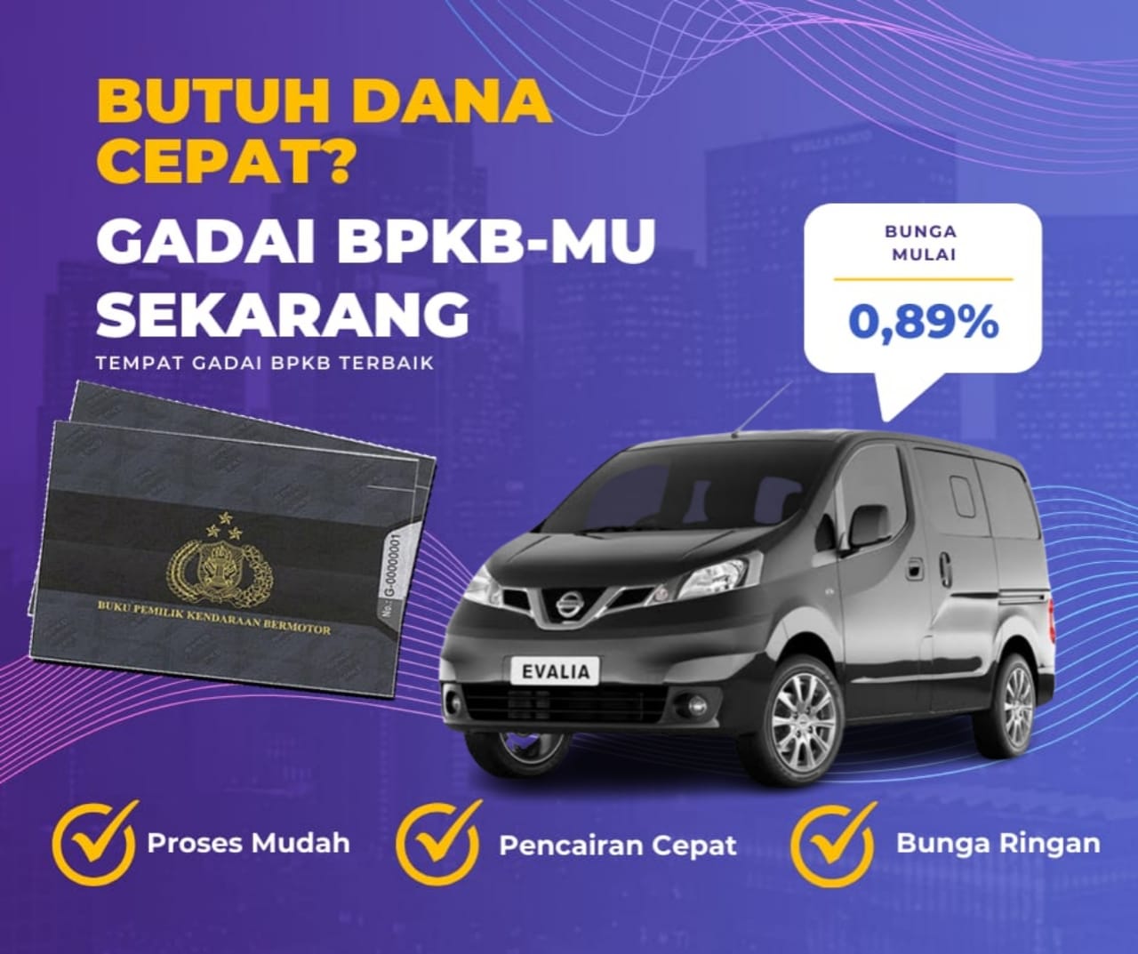 Pinjaman Dana Jaminan Bpkb Mobil Nissan Evalia Dapat Pinjaman Berapa? Seperti Ini Simulasinya